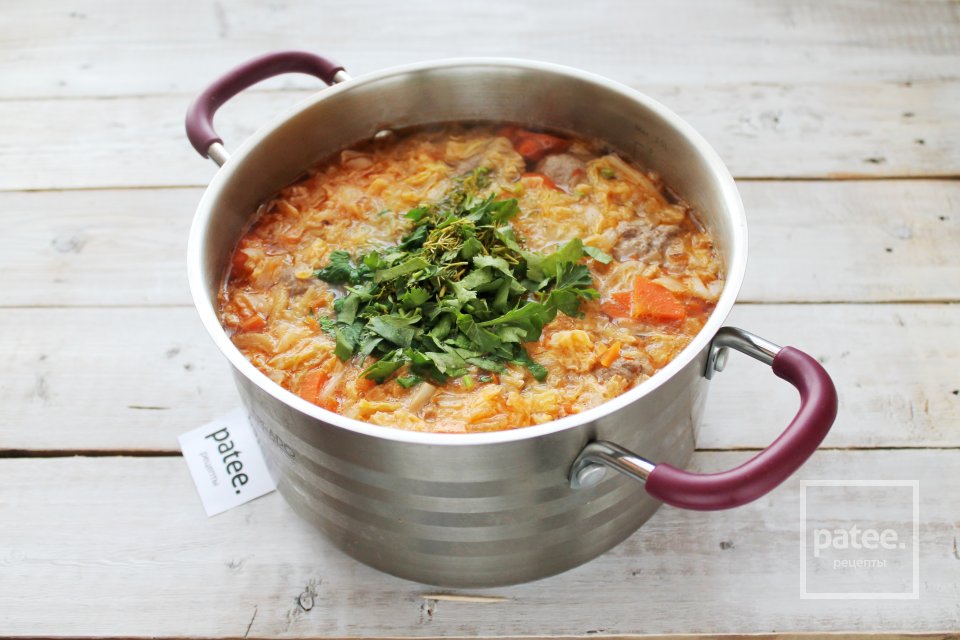 Щи с пекинской капустой и фрикадельками - Шаг 23