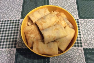 Блинчики фаршированные говяжьим сердцем