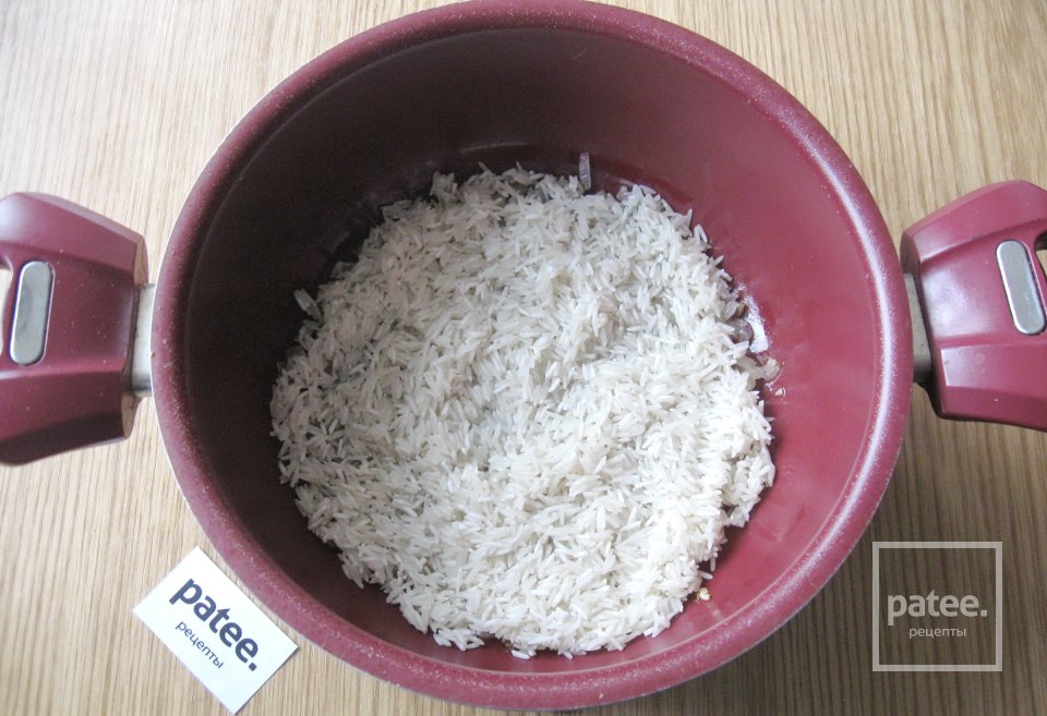 Рис с куриной печенью и ветчиной - Шаг 6