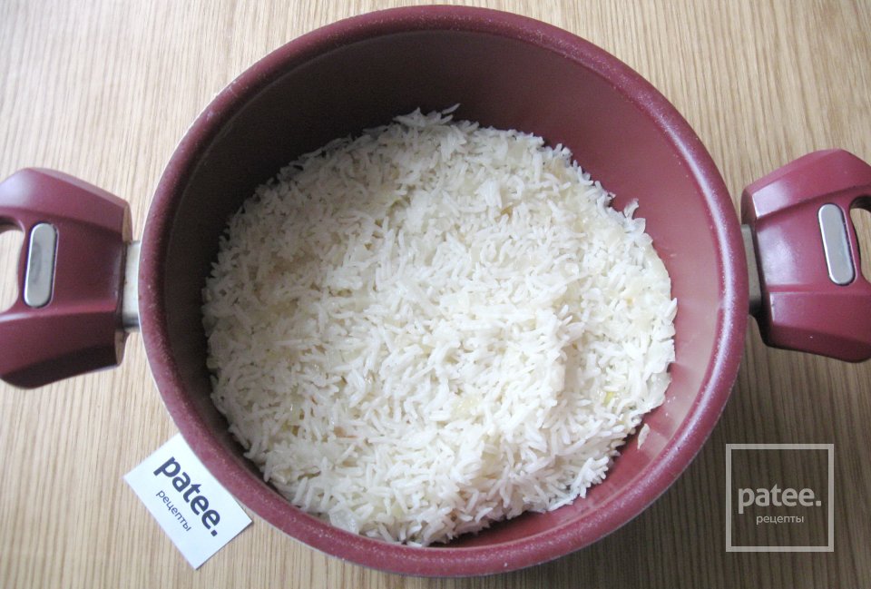 Рис с куриной печенью и ветчиной - Шаг 8