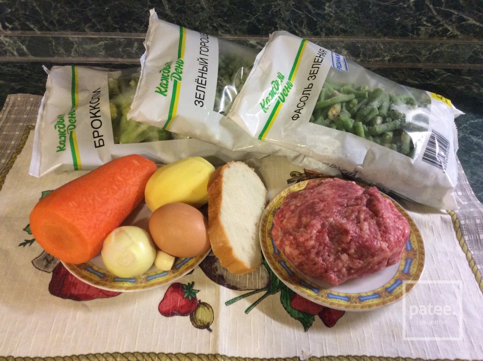 Котлеты на пару с овощами - Шаг 1