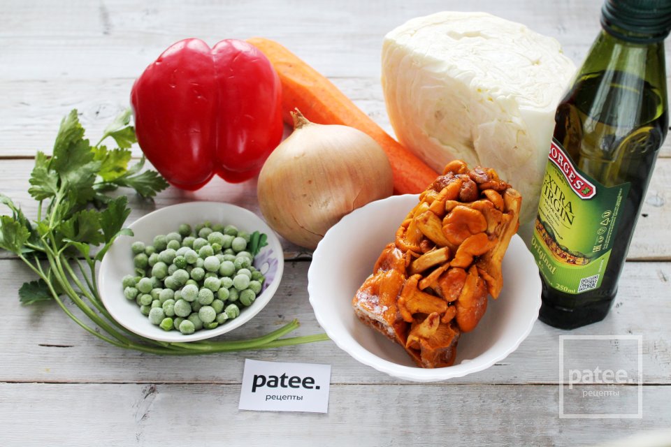 Рагу овощное с лисичками - Шаг 1