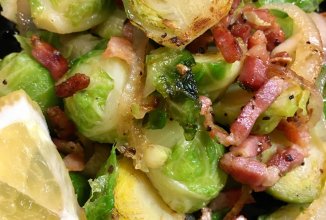 "Мадмуазель Брюссель" брюссельская капуста с беконом на скорую руку.