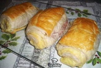 Слойки с салями+сыр🍴