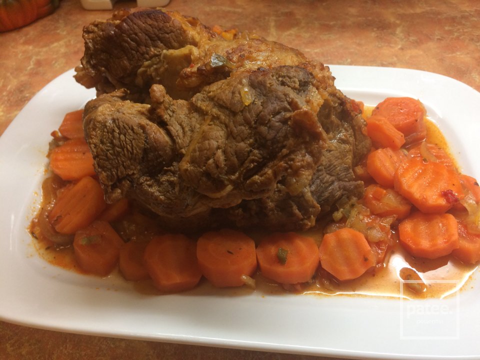 Говядина с морковью по-бургундский. - Шаг 9