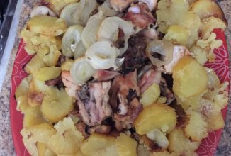 Курица с картошкой в духовке