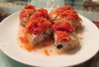 Голубцы из пекинской капусты с грибами и курицей