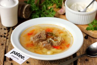 Суп с говядиной и капустой