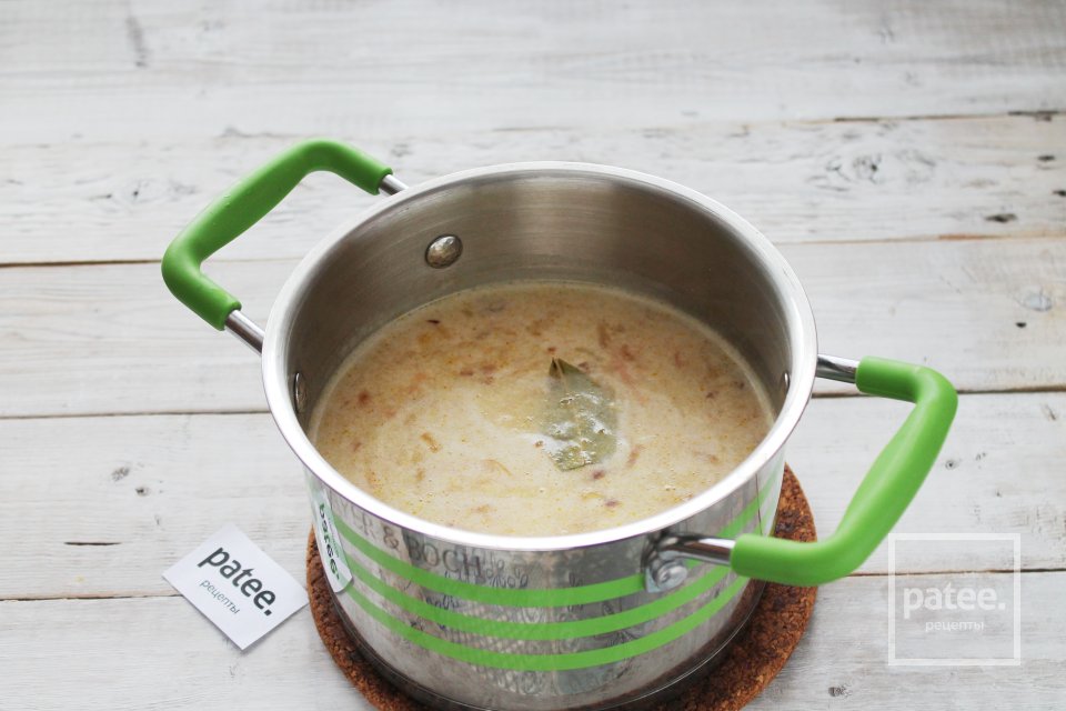 Сырный суп с лососем и кедровыми орешками - Шаг 15