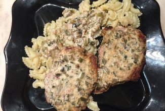 Свинина по барски ( в сметанном соусе)