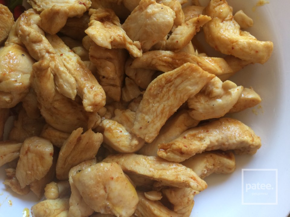 Овощной салат с курицей. - Шаг 5