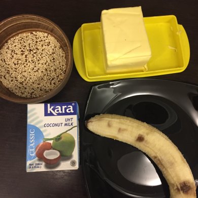 Каша с киноа и жареным бананом. Самый позитивный завтрак - Шаг 1