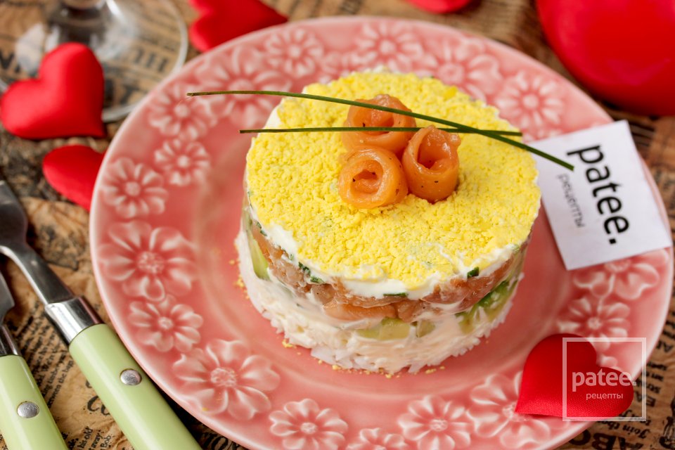 Салат с сёмгой, авокадо и рисом - Шаг 15