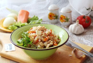 Плов с курицей в микроволновке