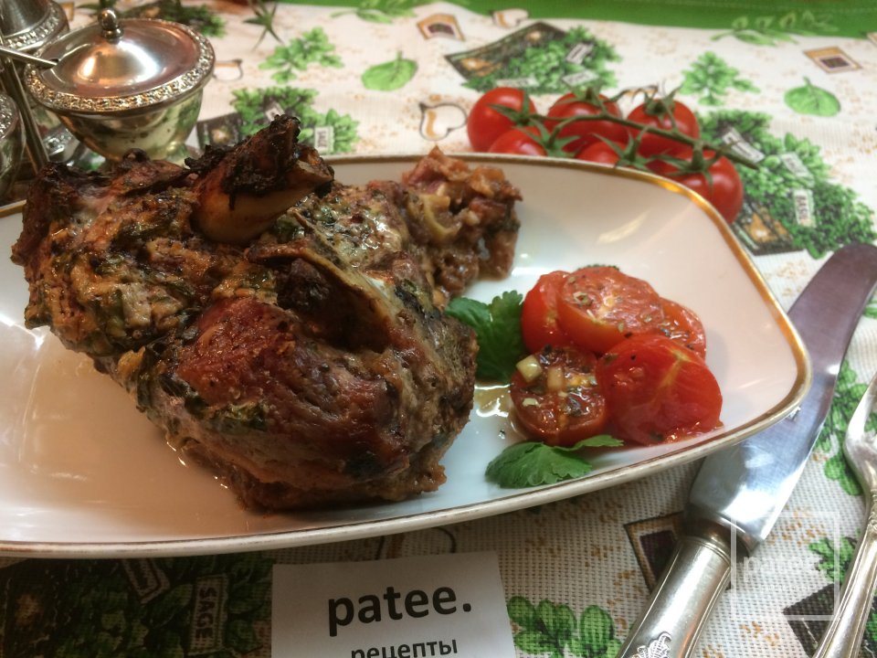 Баранина в йогуртовом маринаде с помидорами черри. - Шаг 7