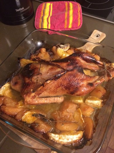 Утка с апельсинами и яблоками - Шаг 4