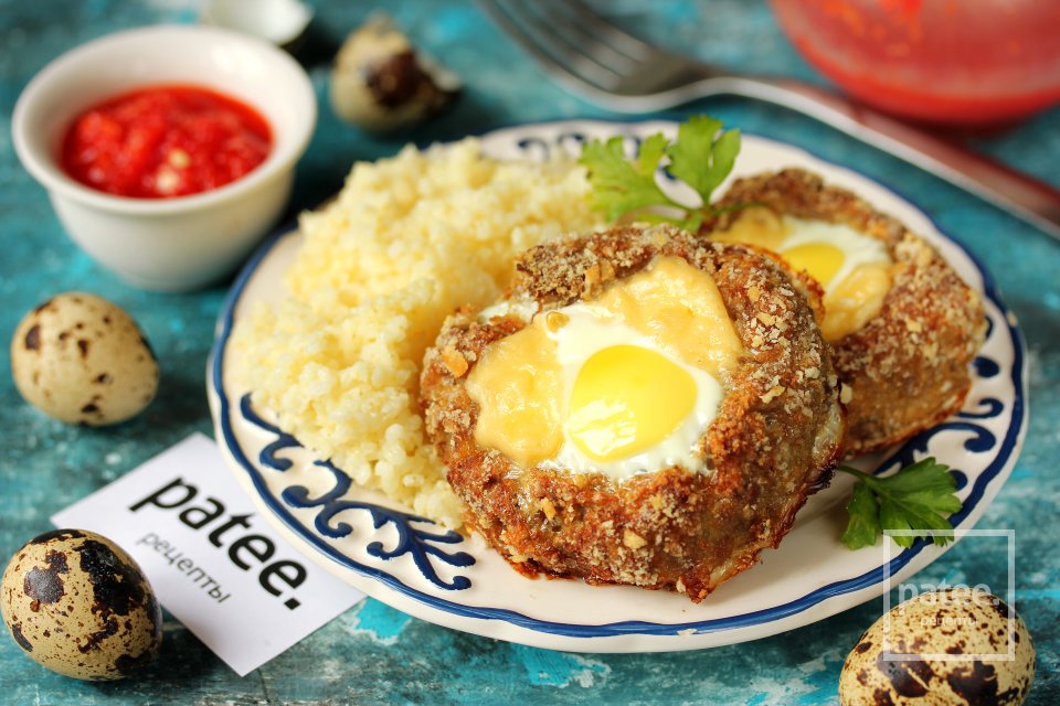 Мясные гнёзда с сыром и перепелиными яйцами - Шаг 17