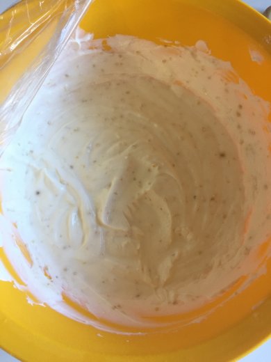 Ванильные маффины с начинкой из лимонного крем чиза 🍋🍓 - Шаг 7