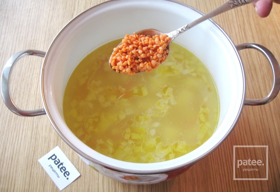 Суп с грибами и красной чечевицей - Шаг 7