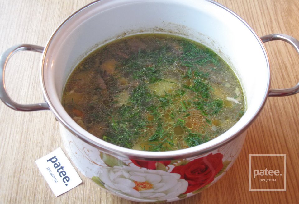 Суп с грибами и красной чечевицей - Шаг 10