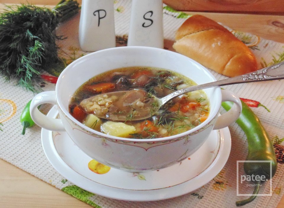 Суп с грибами и красной чечевицей - Шаг 12