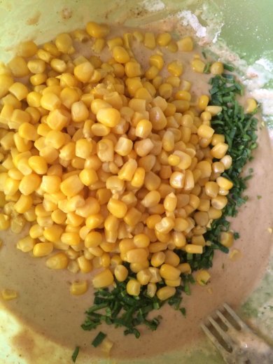 Оладья с кукурузой. - Шаг 2