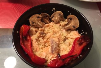 Лже ризотто с лососем