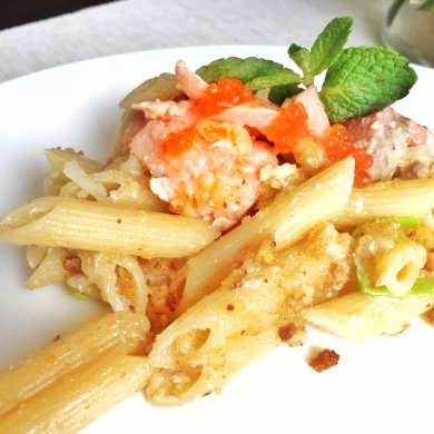 Паста с лососем и мятой - Шаг 8