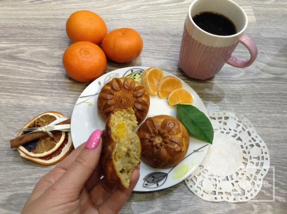 ПП кексы с мандарином и кокосом - Шаг 1