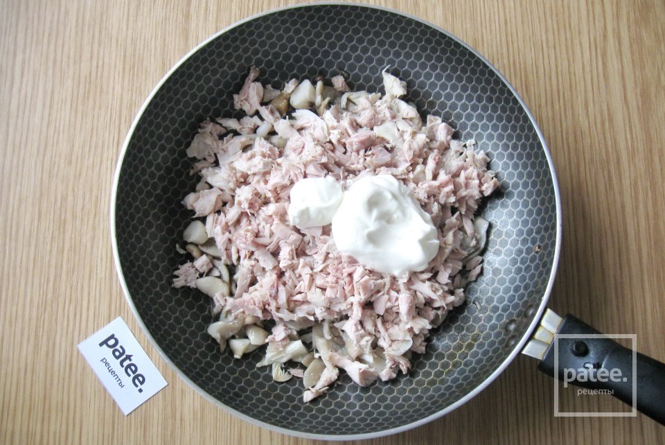 Жульен в блинных мешочках - Шаг 8