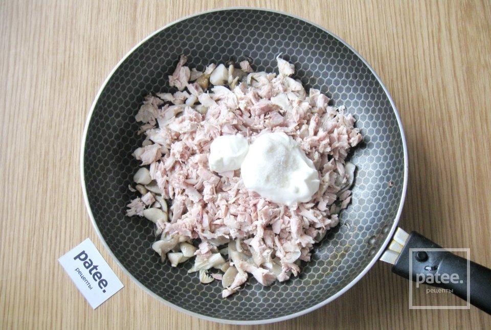 Жульен в блинных мешочках - Шаг 9