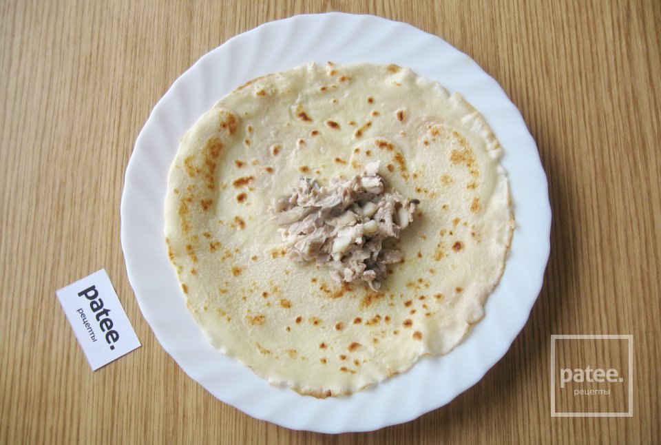 Жульен в блинных мешочках - Шаг 12