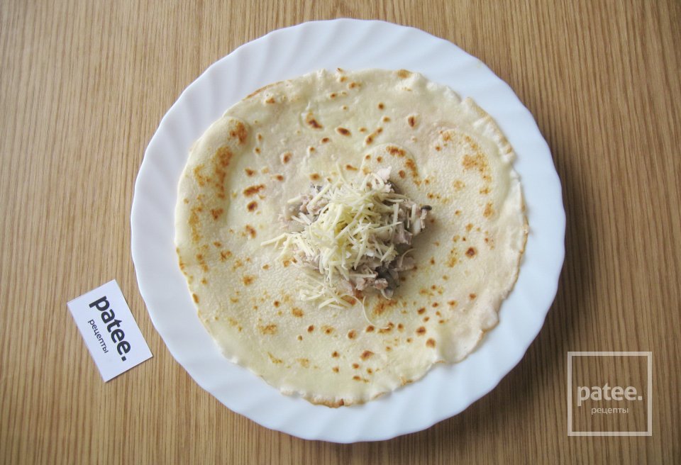 Жульен в блинных мешочках - Шаг 13