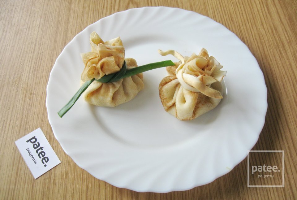 Жульен в блинных мешочках - Шаг 14