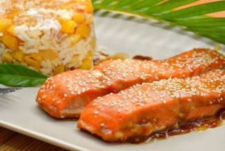 Лосось с мёдом и горчицей