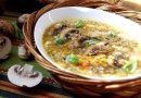 Cуп с грибами и гречкой