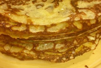 "Кружевные" блины на кукурузной муке.