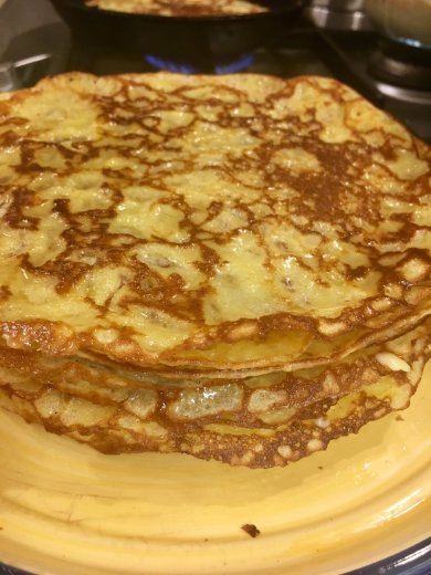 "Кружевные" блины на кукурузной муке. - Шаг 4