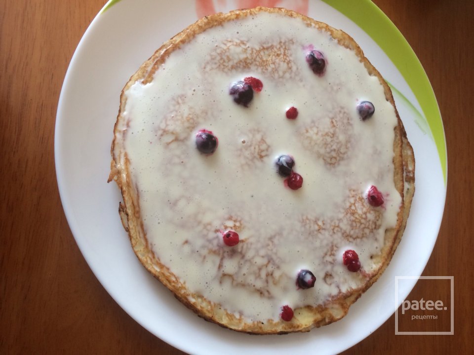 Блинный торт с ягодами - Шаг 4