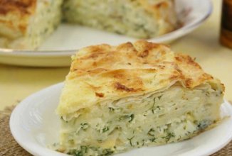 Пирог из лаваша с творогом и сыром