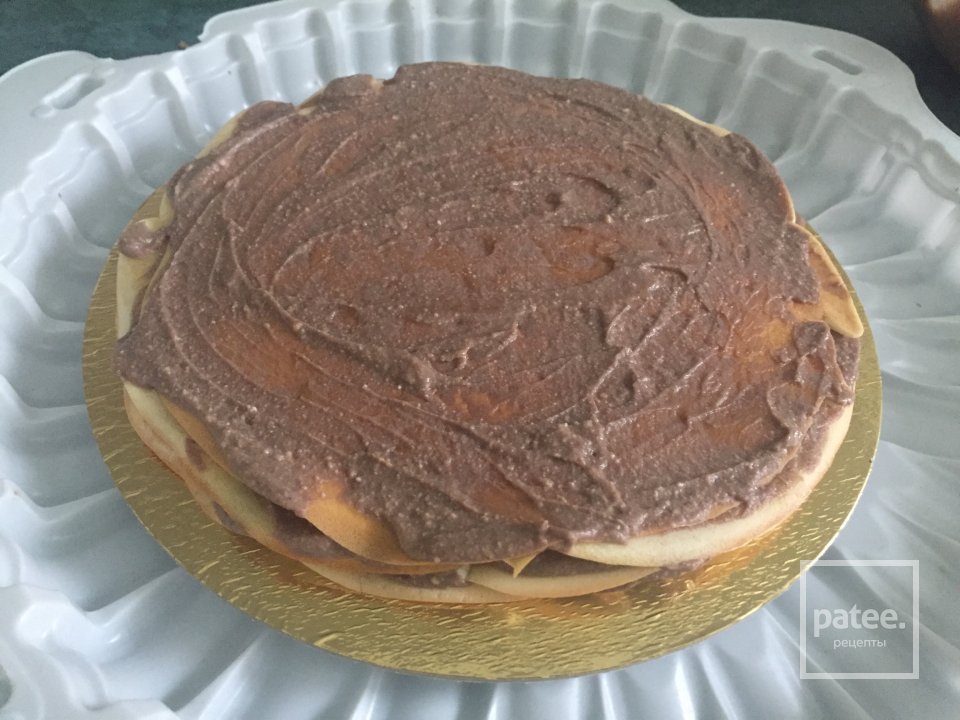 Блинный торт с шоколадным кремом - Шаг 5