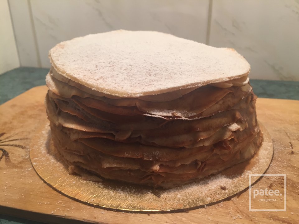 Блинный торт с шоколадным кремом - Шаг 7