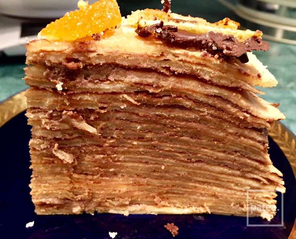 Блинный торт с шоколадным кремом - Шаг 10