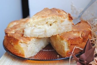 Яблочный творожник