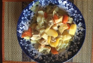 Овощи тушеные с мясом