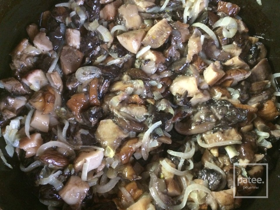 Пирог с грибами и свиным языком - Шаг 3