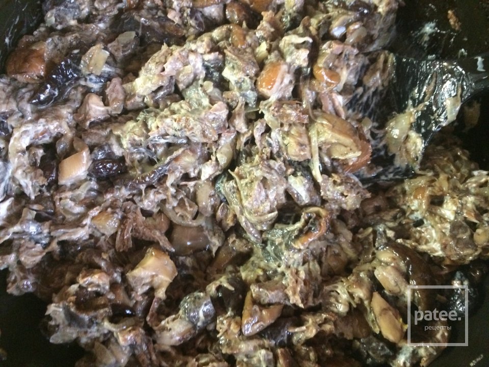 Пирог с грибами и свиным языком - Шаг 5