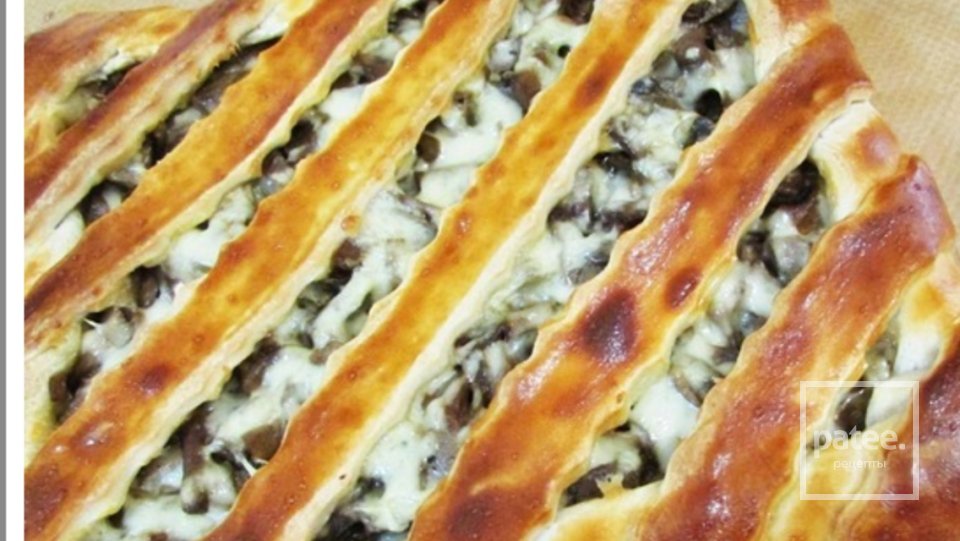 Пирог с грибами и свиным языком - Шаг 8