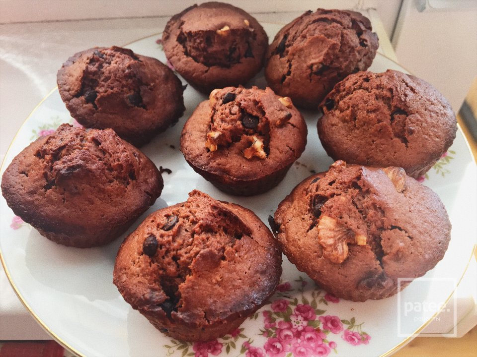 Шоколадный маффин с бананом - Шаг 4