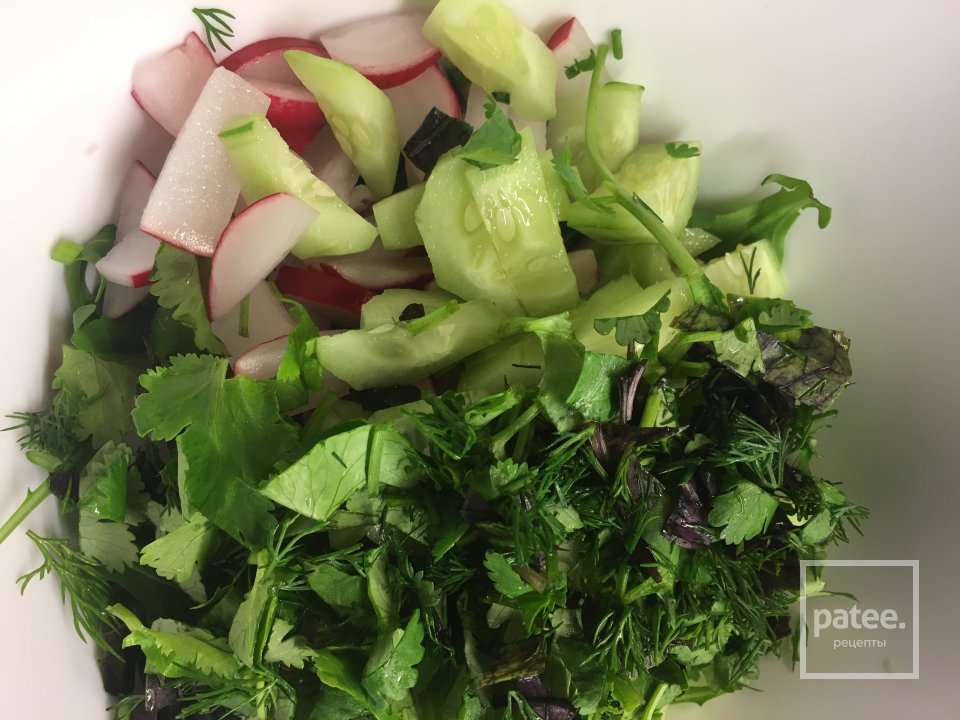 Хрустящий салат "Мечта вегана" в лаваше - Шаг 4